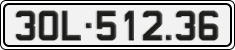 License plate of Vietnam, Cars