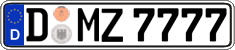 German license plate, Regular plates