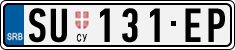 License plate of Serbia, Cars