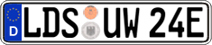 German license plate, Electric vehicles