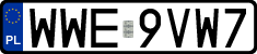 License plates of Poland, Regular car plates