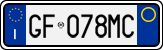 License plate of Italy, Cars (1994 year series)