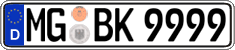 German license plate, Regular plates