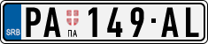 License plate of Serbia, Cars