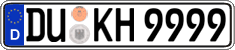 German license plate, Regular plates