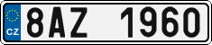 License plate of the Czech Republic, Cars (2001)