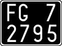 License plate of Italy, Cars (1927 year series)