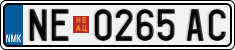 License plate of North Macedonia, Regular plates (2012)