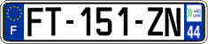 French license plate, SIV (ordinary)