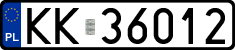 License plates of Poland, Regular car plates
