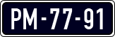 License plate of the Netherlands, Imported oldtimers (cars)