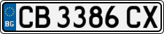 License plate of Bulgaria, Cars