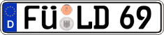 German license plate, Regular plates
