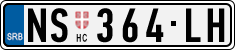 License plate of Serbia, Cars