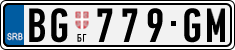 License plate of Serbia, Cars