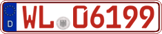 German license plate, Red license plates