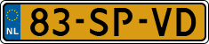 License plate of the Netherlands, Cars