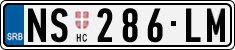License plate of Serbia, Cars
