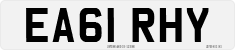 License plate of the United Kingdom, 2001 year system