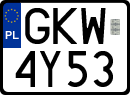 License plates of Poland, Regular car plates