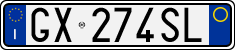 License plate of Italy, Cars (1994 year series)