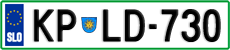 License plate of Slovenia, Cars