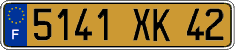 French license plate, FNI