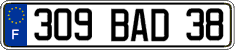 French license plate, FNI