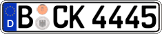 German license plate, Regular plates