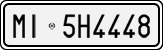 License plate of Italy, Cars (1927 year series)