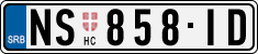 License plate of Serbia, Cars