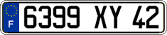 French license plate, FNI
