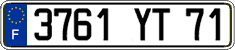 French license plate, FNI