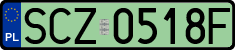 License plates of Poland, Electric vehicles