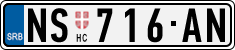 License plate of Serbia, Cars
