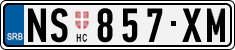 License plate of Serbia, Cars