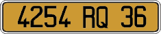 French license plate, FNI