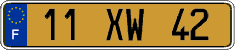 French license plate, FNI