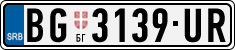 License plate of Serbia, Cars