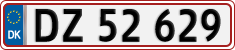 License plate of Denmark, Regular plates