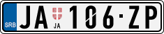 License plate of Serbia, Cars