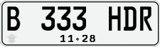 License plate of Indonesia, Regular plates