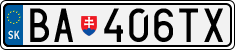 License plate of Slovakia, Cars
