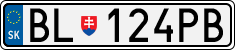 License plate of Slovakia, Cars