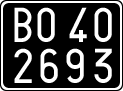 License plate of Italy, Cars (1927 year series)