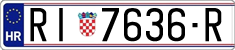 License plate of Croatia, Regular plates