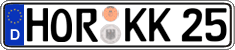 German license plate, Regular plates
