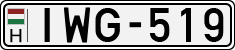 license plates of Hungary, Cars (1990)