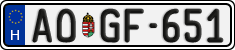 license plates of Hungary, Regular plates (2022)