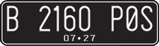 License plate of Indonesia, Regular plates
